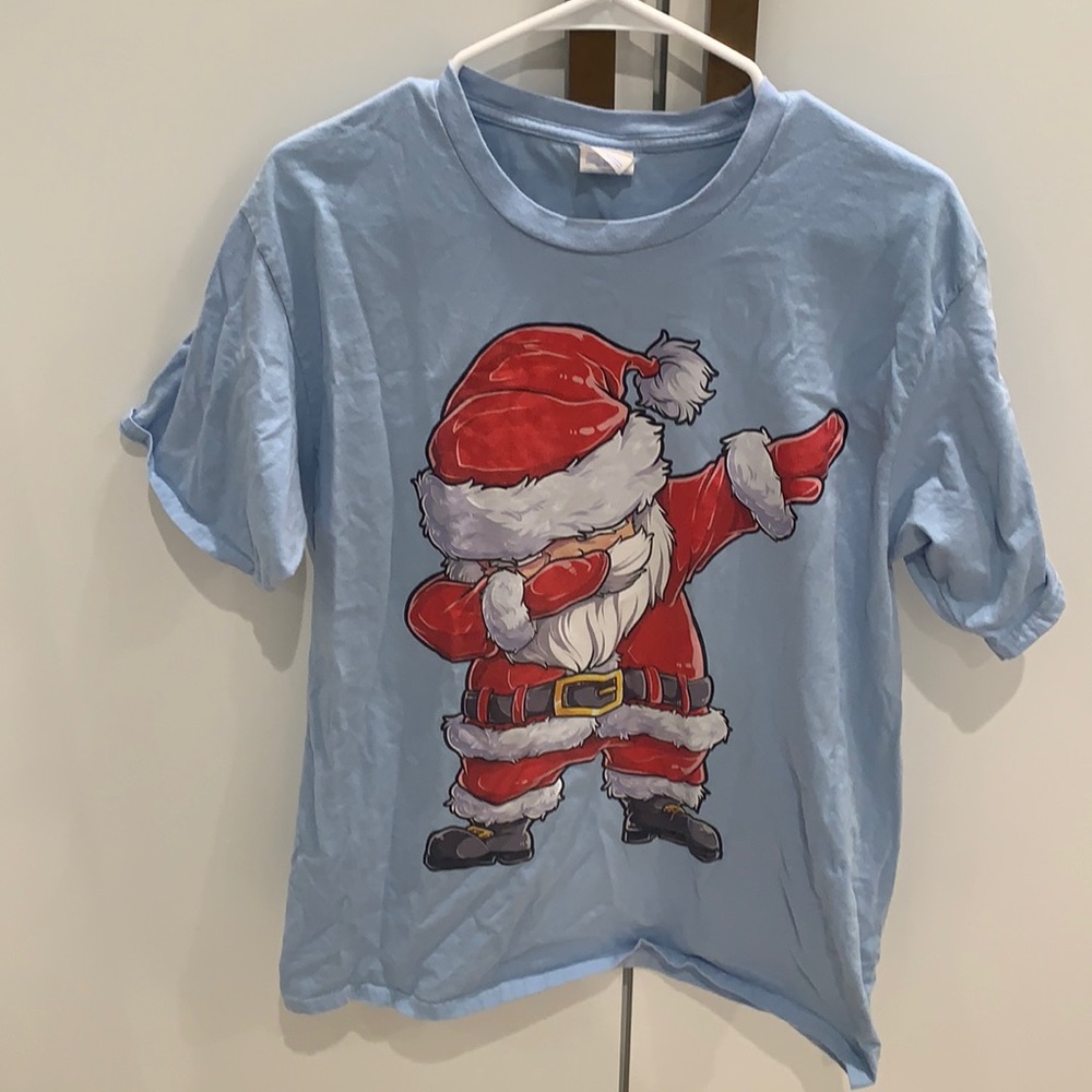 Dabbing Santa T-shirt-men’s size large-Port and Company brand